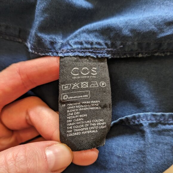 COS Denim Chambray Short Sleeve Midi Dress size 4 - Picture 6 of 8